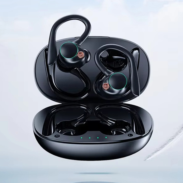 Latest Earhook In-ear TWS Earbuds Stereo Sound Secure Fit for Sports Running HIFI Wireless Headset with Charging Case
