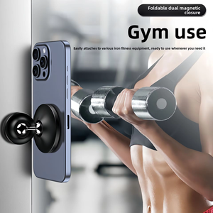 Soporte Magnético para Teléfono de Doble Cara, <span class=keywords><strong>360</strong></span> °   Soporte Plegable Giratorio para Caminadora, Equipo de Fitness y Uso en el Automóvil - Product Image 2