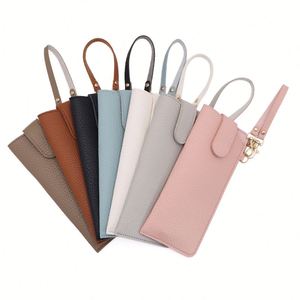 Hot Selling Slim Holder Portable Sunglasses <b>Case</b> Travel <b>Glasses</b> Bag With Wrist Strap - Product Image 1