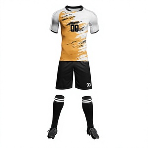 <b>Mens</b> Soccer Uniform Set Sublimated Jersey Shorts <b>Socks</b> Breathable Polyester All Seasons Adult Team Kit Custom Number - Product Image 1