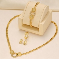 Ensemble de bijoux de luxe 4 pièces/ensemble, plaqué or, cristal, strass, collier léopard, bracelet, boucles d'oreilles pendantes léopard, bijoux fins pour femmes