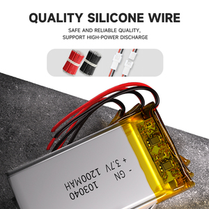 Pin Lipo sạc lại 103040 bán buôn, pin Li-polymer 3.7v, 1200mah, pin <span class=keywords><strong>Lithium</strong></span> Polymer 103040 - Product Image 5