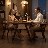 Chaise de petit-déjeuner élégante, confortable et minimaliste en bois massif, gain de place, compacte, pour cuisine, bistrot, café, ergonomique et durable