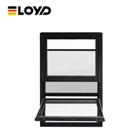 Ventana Corredera Vertical de Aluminio de Diseño Moderno para Villa, Ventana de Guillotina Simple con Doble Vidrio Templado, Resistente al Viento y Duradera para Cocina
