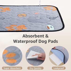 Couvertures en coton super absorbantes pour chiots tampons <span class=keywords><strong>pipi</strong></span> lavables pour chiens tapis de parc antidérapant pour chien pour <span class=keywords><strong>lit</strong></span> au sol canapé voyage - Product Image 4