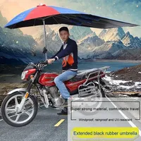 Parapluie Droit Extra Large Revêtement Noir Épaissi Pare-Soleil Pliant Manuel 97cm Diamètre Ouvert Tout en 1 pour Adultes