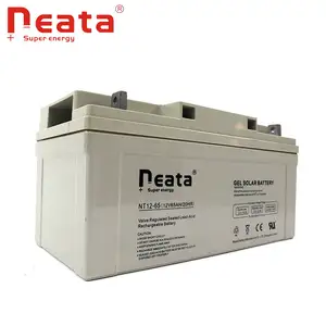 NEATA Batterie plomb-acide Agm Systèmes de stockage d'énergie solaire batterie agm 12v 60ah 65ah