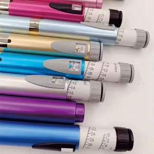 Metal Body Reusable Injection <b>Pen</b> 60IU <b>Refillable</b> Dose Adjustable Handheld Applicator <b>Pen</b> for Personal Skin Care and Home Use - Product Image 2
