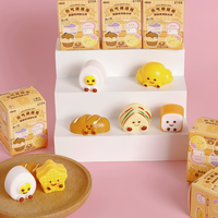 Boîte mystère personnalisée avec logo, jouet anti-stress mignon à rebond lent sur le thème de la boulangerie, pour enfants et étudiants, cadeau promotionnel