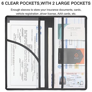 Porte-cartes et passeport multifonctionnel en cuir PU grande capacité avec logo personnalisé pour billets d'avion et documents d'identité - Product Image 4