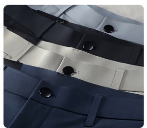 Lulu 2025 nam giới kinh doanh giản dị ABC quần nhẹ độ ẩm Wicking Giữa eo đồng bằng nhuộm với mô hình thẳng - Product Image 5