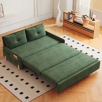 Canapé-lit rectangulaire multifonctionnel pliable en velours côtelé, design moderne haut de gamme, idéal pour les petits appartements – Vente flash