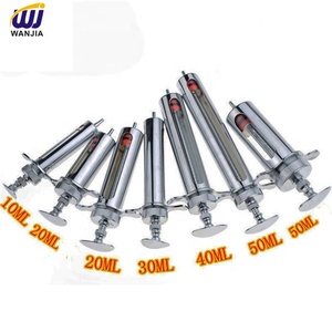 <span class=keywords><strong>Seringue</strong></span> vétérinaire en cuivre réutilisable, <span class=keywords><strong>seringue</strong></span> en métal pour vache réutilisable pour instruments vétérinaires, propriétés de diagnostic vétérinaire - Product Image 1