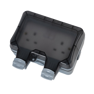 กล่องปลั๊กไฟกันน้ำกลางแจ้ง 13A Ip66 พร้อมพอร์ต USB ปลั๊กตั้งโต๊ะ 2 ช่อง วัสดุ ABS 240V มาตรฐานการต่อสายดิน - Product Image 1