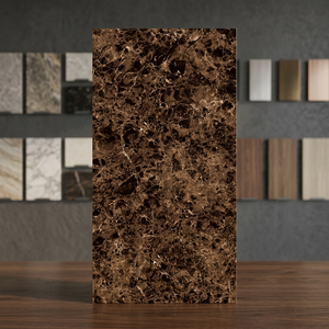 Azulejos de porcelana pulida Emperador Marrón 800x1600mm con diseño de mármol marrón para interiores africanos - Product Image 1
