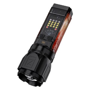 ไฟฉาย LED มัลติฟังก์ชั่น 162 มม. ความยาว 52 มม. เส้นผ่านศูนย์กลางหัวไฟ ปรับซูมได้ ชาร์จไฟได้ ไฟทำงานสำหรับตั้งแคมป์กลางแจ้ง - Product Image 2