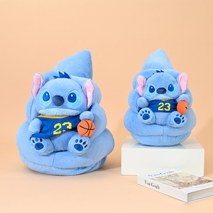 Logotipo personalizado Stitchh juguete de peluche en forma de caca cojín juego de baloncesto monstruo azul muñeco de peluche sofá cojín decoración del hogar - Product Image 3