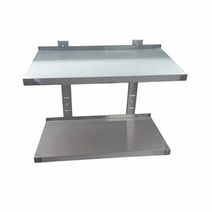 OEM Kệ Gắn Tường Nhà Bếp Thương Mại Bằng Thép Không Gỉ Kệ Đựng Đồ 2 Tầng Kệ Treo Tường Nổi Hai Tầng Được Chải - Product Image 1