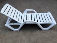 Chaise longue double en plastique pour l'extérieur, pour piscine, pont de plongée, plage, chaise longue de plage