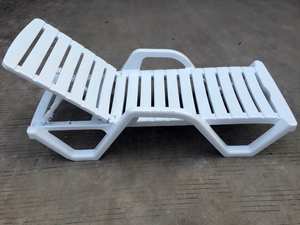 كرسي استلقاء مزدوج من البلاستيك للأثاث الخارجي، كرسي استرخاء لحمام السباحة، كرسي سطح السباحة، كرسي استلقاء للشاطئ - Product Image 3