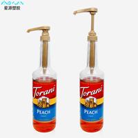 Tête de pompe à lotion de qualité alimentaire 28 mm, couvercle 28/400, distributeur de sauce doré pour la cuisine domestique, pompe à sirop