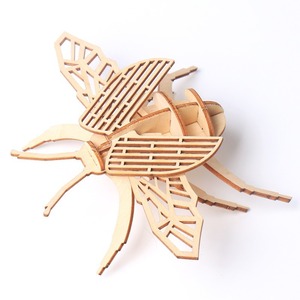 Bức tượng nhỏ côn trùng <span class=keywords><strong>3D</strong></span> gỗ bướm chuồn chuồn bọ rùa Đồ trang trí côn trùng Câu Đố động vật Bộ Xương lắp ráp mô hình kệ sách trang trí - Product Image 5