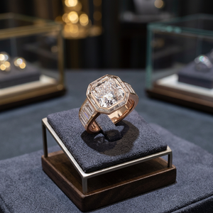 แหวนหมั้นสวยงาม 5.1 กะรัต D VS1 ทองคำแท้ 18k ชุบทองคำชมพู เพชรทรง Asscher เพชรเลี้ยงในห้องปฏิบัติการ รับรองโดย IGI - Product Image 5