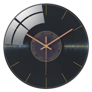 Horloge murale à quartz minimaliste moderne de 12 pouces dégradé de 4mm en verre trempé simple face pour mur de chambre à coucher de salon personnalisé - Product Image 3