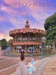 Outdoor Playground Amusement Park Rides Luxury Kids Horses 32Seats <strong>Merry</strong> <strong>Go</strong> <strong>Round</strong> Carousel for Sale - Product Image 5