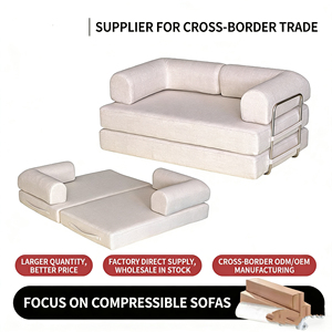 Sofá Cama Modular Clásico de 2 Plazas, Diseño Cuadrado Inflable, Estructura Metálica Resistente, Tapicería de Pana de PU, Multifuncional - Product Image 2