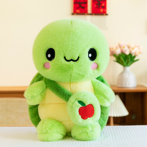 Almohada de Peluche de Tortuga Marina Verde - Peluche Bordado Súper Suave, Abrazable y Reconfortante, Regalo para Niños - Product Image 1