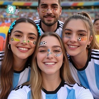 Autocollants de tatouage facial de football transfrontaliers 2026 USA-Canada-Mexique personnalisables par impression par transfert d'eau pour événements