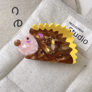 Pinzas para el pelo de acetato de jirafas erizo personalizadas al por mayor pinzas para el pelo de acetato ecológicas de empalme únicas superventas - Product Image 4