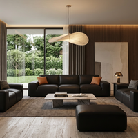 Ensemble de meubles de salon sur mesure Foshan, solution complète pour salon avec canapé, table basse, armoire et chaise