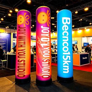 Columna Inflable Personalizada con Sublimación de Tinta, Pilar de Aire Impermeable de Tela Oxford con Luz LED para Activación de Marca y Eventos Itinerantes - Product Image 1