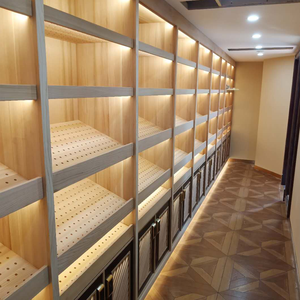 Humidor en bois de cèdre, design mobilier de bar, type boîte à cigares, pour salon, avec humidificateurs - Product Image 1