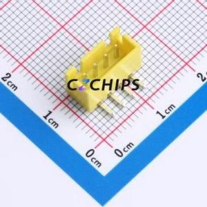 WAFER-XH2.54-4PWZ-H62 Wire-to-Board Pin Header Bent Lead Through Hole,P=2.54mm Connector 1x4P 2.5mm Right Angle Insert XH - Product Image 1