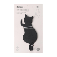 Offre Spéciale mignon chat queue forme décorative métal mur porte vêtements manteau crochet support fer chat clé cintre