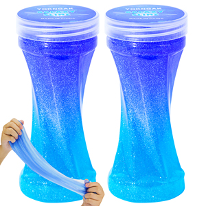 Nouveau design, jouet sensoriel arc-en-ciel bicolore en forme de S pour enfants, boue cristalline, slime transparent scintillant, slime galaxie - Product Image 4