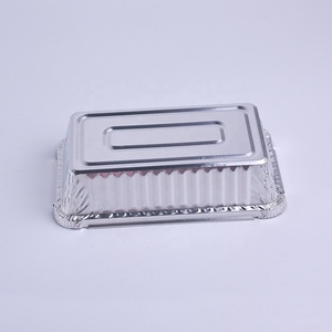 Conteneur en <span class=keywords><strong>aluminium</strong></span> de qualité <span class=keywords><strong>alimentaire</strong></span> / Boîte à lunch à emporter / Plateau avec couvercle en carton ou transparent - Product Image 4