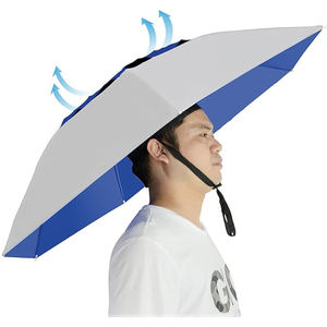 Chapeau <span class=keywords><strong>parapluie</strong></span> Protection UV étanche pliable <span class=keywords><strong>mains</strong></span> <span class=keywords><strong>libres</strong></span> pour adultes enfants pêche jardinage <span class=keywords><strong>randonnée</strong></span> plage Camping Golf extérieur - Product Image 1