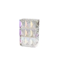 Vase en verre hydroponique carré épaissi, style européen moderne, luxe léger, écologique, durable, design haut de gamme pour la maison