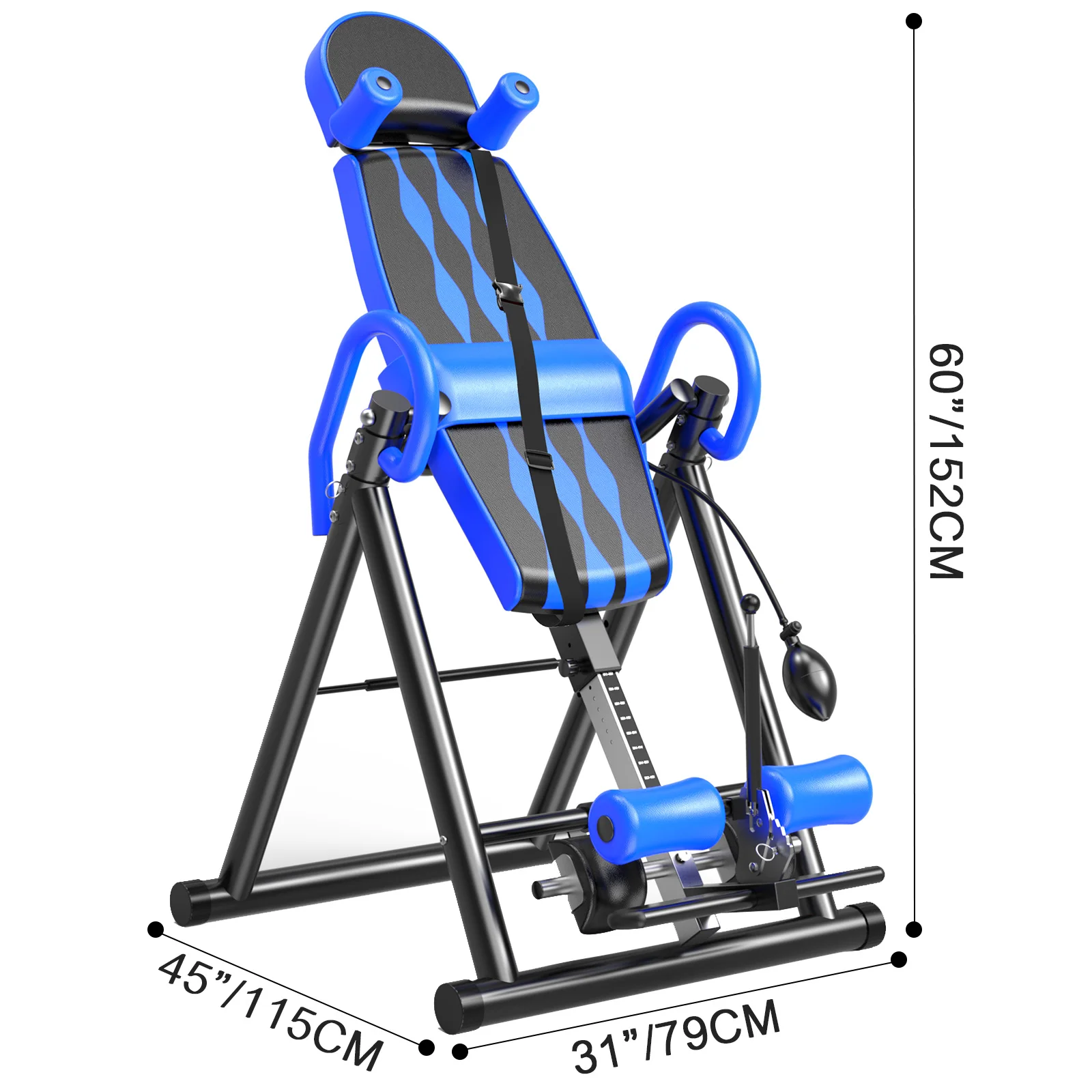 Protective Belt Back Stretcher Machine for Pain Relief Therapy/Gravity Heavy Duty Inversion Table for exerice