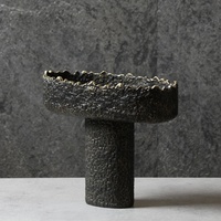 Wabi-Sabi Zwart Hars Kunstambachten Huis & Woonkamer Decor Droge Fruitschalen Decoratieve Borden