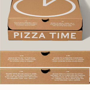 カスタム印刷Caixas Para Pizzas 9 10 11 12 14 18インチピザバーガーボックスフルート段ボールピザカートンボックス包装 - Product Image 4