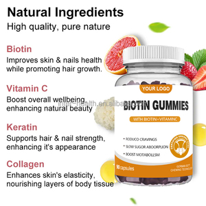 Oem תווית פרטית תוספת ביוטין קולגן ים ים moss עבור טיפול העור ציפורניים ויטמין gummies - Product Image 2