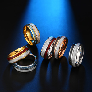 yunnique style, light luxury, inlaid silver foil, carbon fiber, wood, leather, titanium steel rings, men's personal - Product Image 2