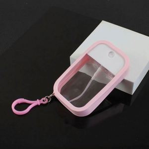 Pocket Hand Sanitizer Pump Sprayer <b>Bottle</b> 38ml-50ml Plastic Credit Card with Silicone Case Multi-color Screen Printed - Product Image 1