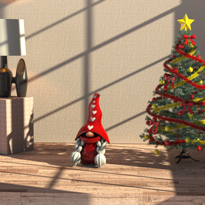 Estatua de Gnomo de Amor de Resina Roja Encantadora Personalizada al por Mayor, Figura Decorativa Escandinava para el Hogar, Adorno de Jardín OEM ODM - Product Image 6