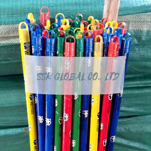 Balai en bois durable et écologique, prix usine, couleur personnalisée, manche recouvert de PVC, poils festonnés, imperméable, 120 cm - Product Image 3